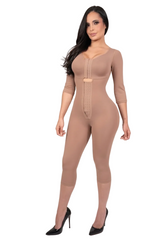 Faja Etapa 0 Postoperatoria a la Rodilla con Mangas y Brasier | Cero Marcas en Piel Sensible FC0365
