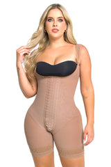 Faja Media Pierna Etapa 3 Power Up Maxi con Tirantes Acolchados FM3107 | Realce Prehormado Ultrainvisible