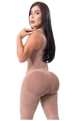 Faja Short Media Pierna con Brasier MaxiGlúteos 2 lineas de ajuste FM3552 | Soporte y Levantamiento Máximo