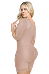 Faja Power Up Maxi Media Pierna con Mangas FM3108 | Realce Prehormado Ultrainvisible Maxi