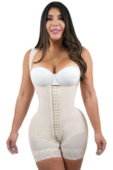 Faja Magic Short Corto con Tirante Ancho y Broche en Hombro F15661 | Compresión Postquirúrgica y Realce Natural amplio
