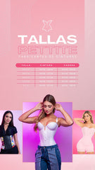 FL2026 BELLA PETITE FAJA CINTURILLA DE LÁTEX FORRADO TALLE CORTO