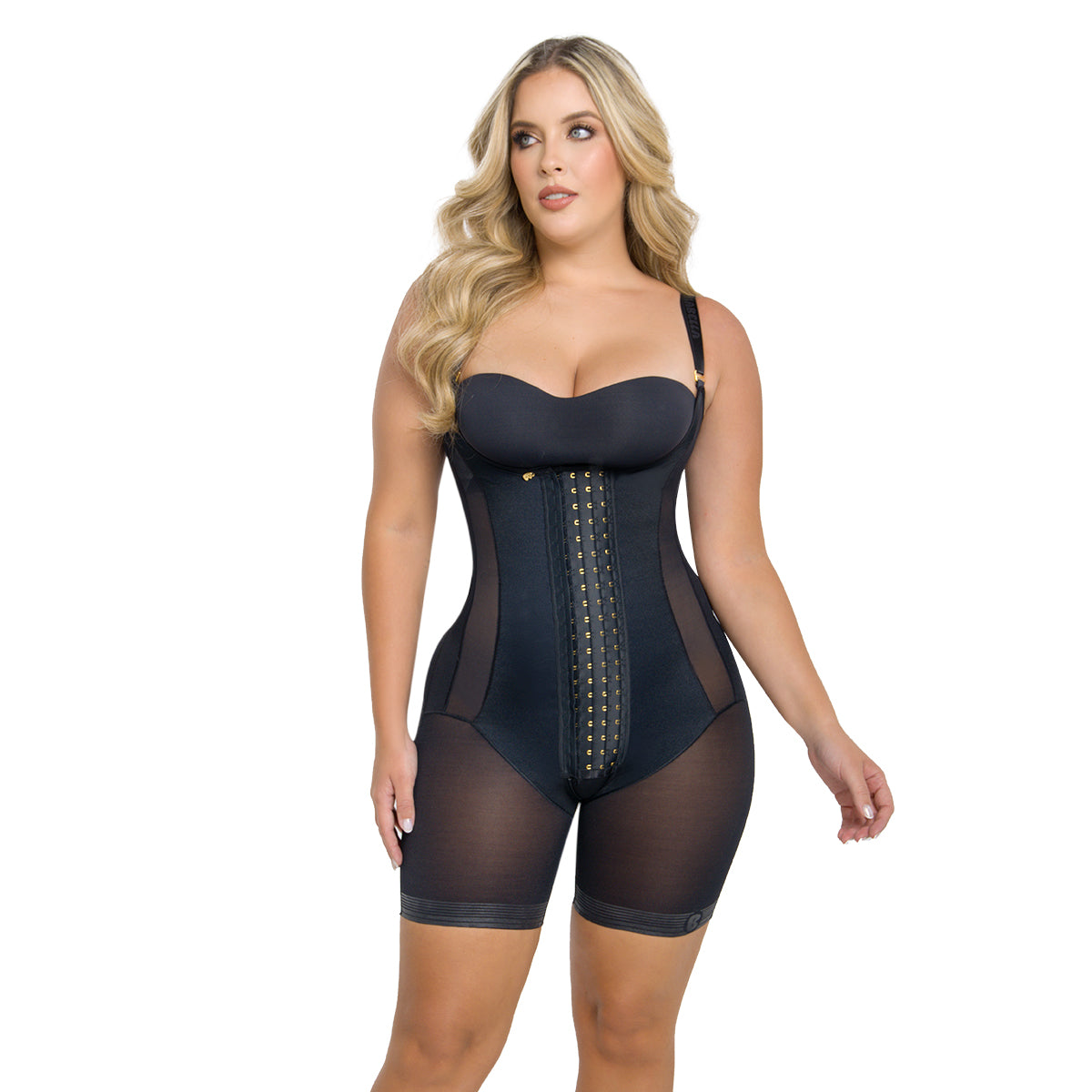 Soy Actitud – Faja Espalda Alta Short Media Pierna Sexy con 4 Niveles de Ajuste | Labella Majesty