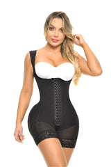 Faja Magic Short Corto con Tirante Ancho y Broche en Hombro F15661 | Compresión Postquirúrgica y Realce Natural amplio
