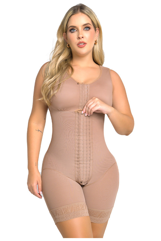 Soy Poder -  Faja Control Total con Brasier Media Pierna con 4 Niveles de Ajuste Maxi Ultrainvisible| Labella Power Up