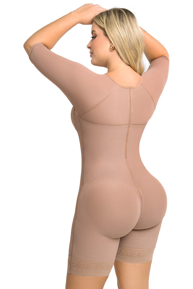 Soy Inspiración -  Faja Control Total con Brasier y Mangas Media Pierna con 4 Niveles de Ajuste Maxi Ultrainvisible| Labella Power Up