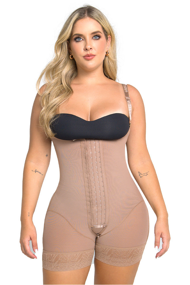 Soy creadora - Faja Espalda Alta Short Corto con 4 Niveles de Ajuste SheerMaxi Ultrainvisible | Labella Power Up