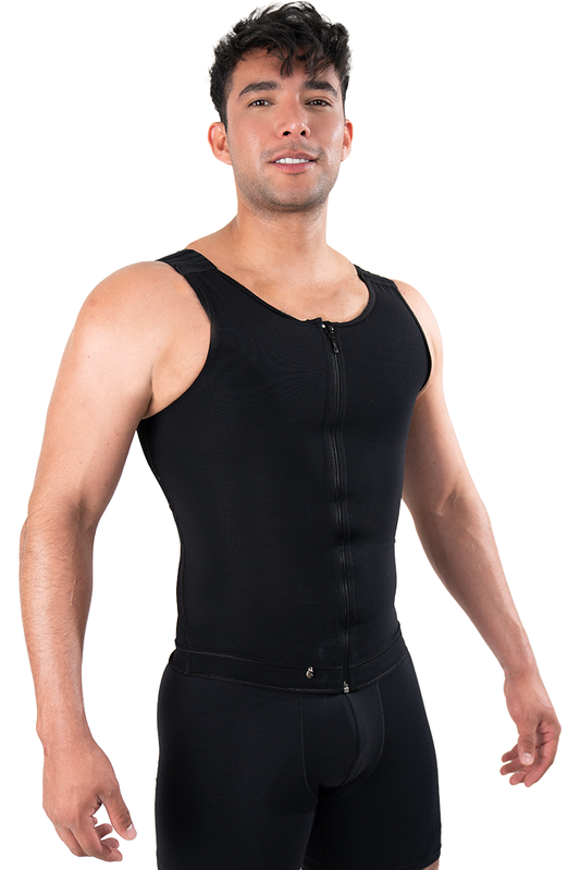 Chaleco Moldeador Masculino con Cierre CH3031 | Control Abdominal y Soporte de Espalda