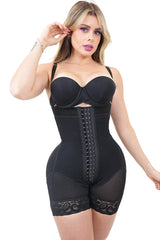Faja Short Strapless Bootylicious FP1570 | Doble Talla 3 Filas de Broches – Cuerpo Reloj de Arena