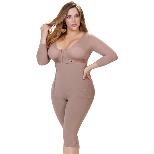 FP6008 FAJA DE PIERNA COMPLETA CON BRASIER Y MANGAS Y AJUSTE EN CIERRE CON REALCE AUTENTIC