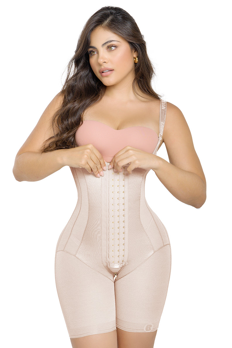 Soy Actitud – Faja Espalda Alta Short Media Pierna Sexy con 4 Niveles de Ajuste | Labella Majesty