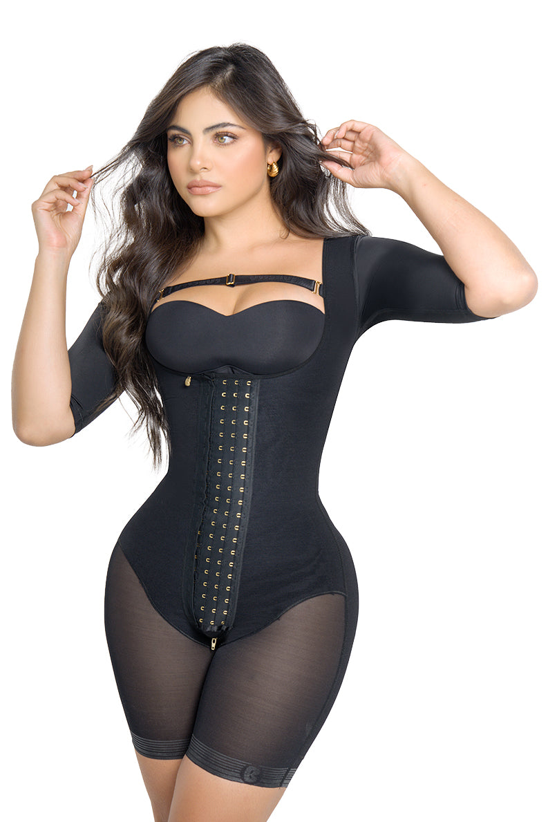Soy Importante – Faja Control Total con Mangas Media Pierna Clásica con 4 Niveles de Ajuste | Labella Majesty