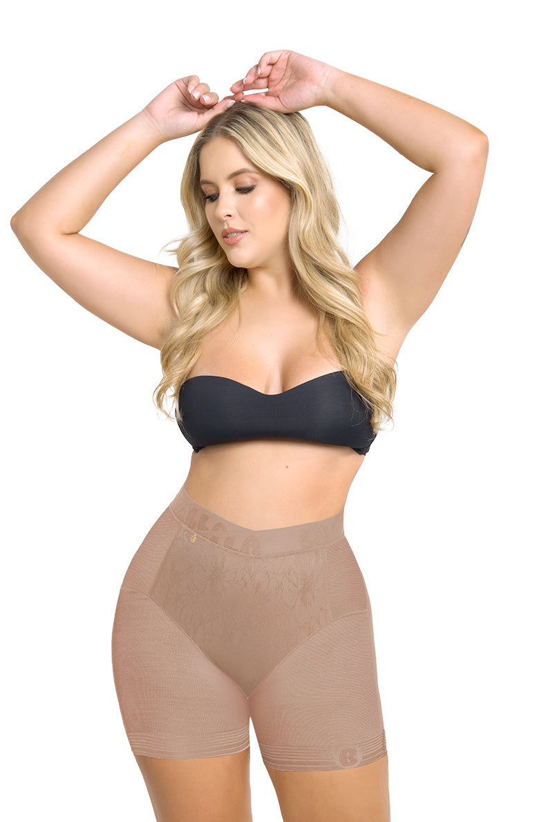 Soy Alegría – Panty Short Moldeador con Encaje Corto a la Cintura | Labella Majesty