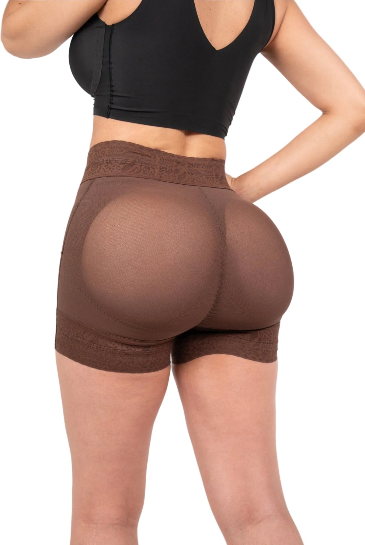 Short extra corto Talle Medio Power Up Sheer Maxi SE3380 | Doble Realce y Control de Abdomen bajo