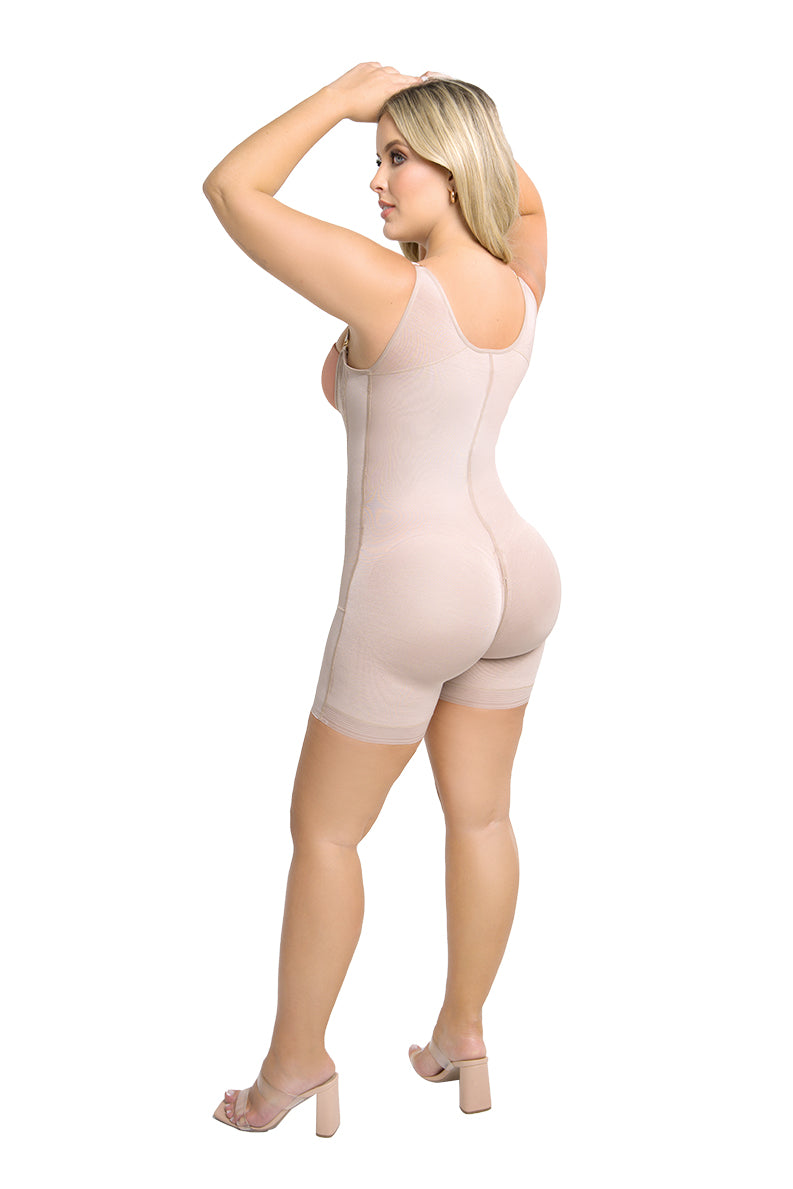Soy Abundancia – Faja Espalda Alta Short Corto con Encaje y 4 Niveles de Ajuste | Labella Majesty