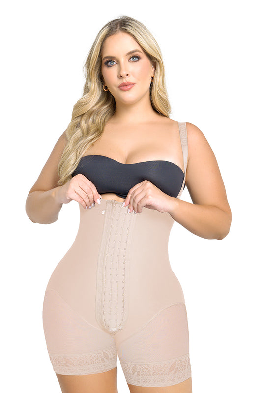 Faja Power Up Maxi Strapless Short Corto FS3104 | Realce Prehormado Ultrainvisible