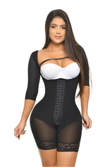 FP1568 FAJA MEDIA PIERNA CON MANGAS Y 3 FILAS DE BROCHES REALCE MAGIC