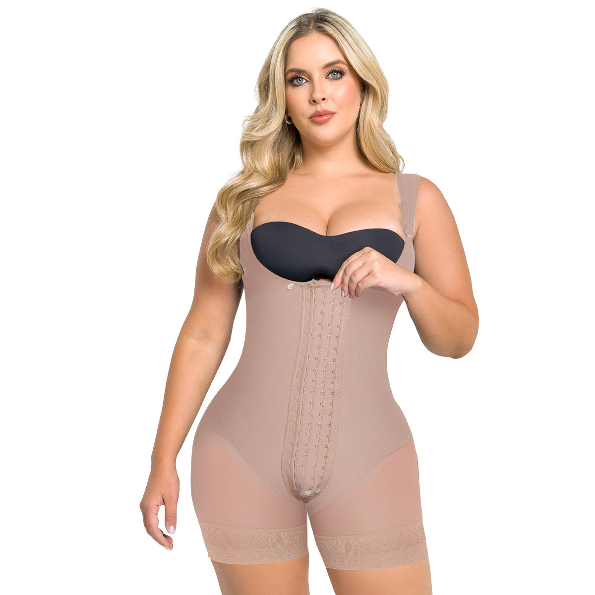 Soy Suficiente - Faja Tirante Confort Short Corto con 4 Niveles de Ajuste SheerMaxi Ultrainvisible| Labella Power Up