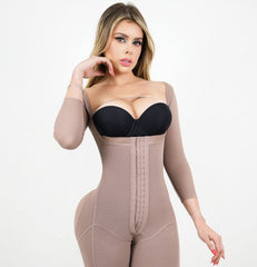 FP1568 FAJA MEDIA PIERNA CON MANGAS Y 3 FILAS DE BROCHES REALCE MAGIC