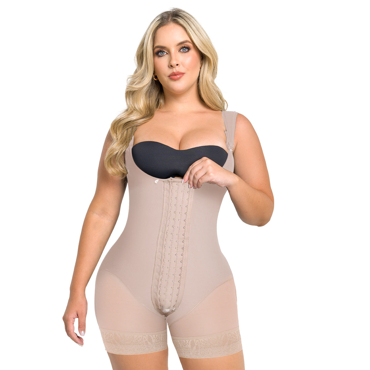 Soy Suficiente - Faja Tirante Confort Short Corto con 4 Niveles de Ajuste SheerMaxi Ultrainvisible| Labella Power Up