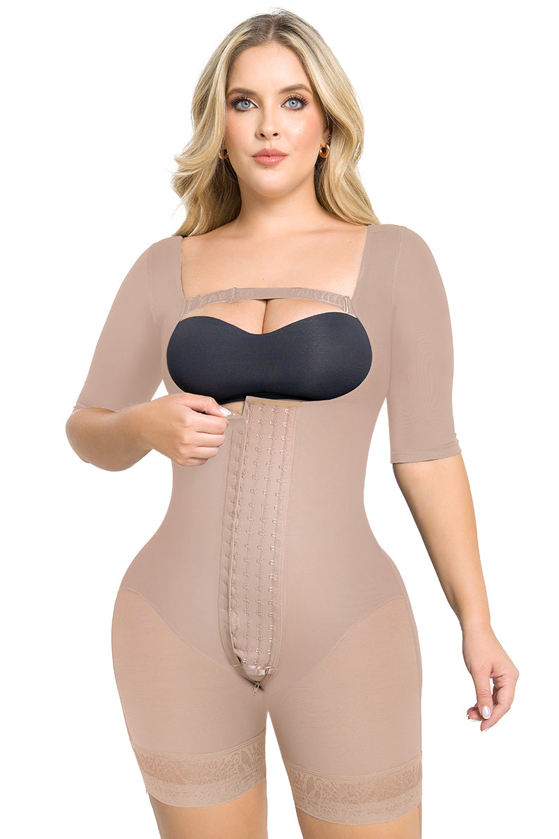Soy Fortaleza -  Faja Control Total con Mangas Media Pierna con 4 Niveles de Ajuste Maxi Ultrainvisible| Labella Power Up