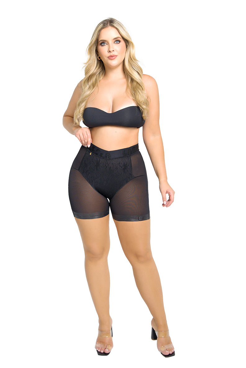 Soy Alegría – Panty Short Moldeador con Encaje Corto a la Cintura | Labella Majesty