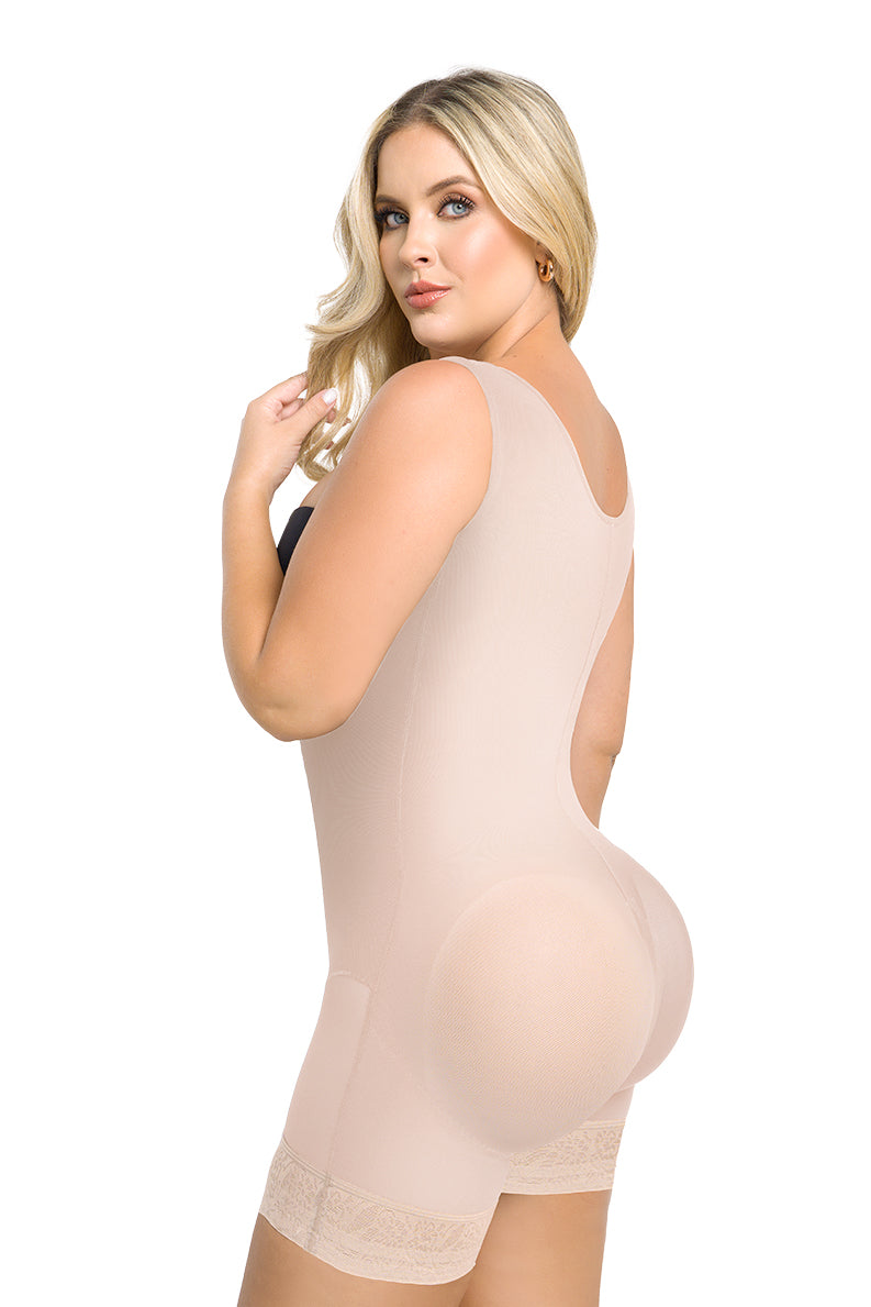 Soy Suficiente - Faja Tirante Confort Short Corto con 4 Niveles de Ajuste SheerMaxi Ultrainvisible| Labella Power Up