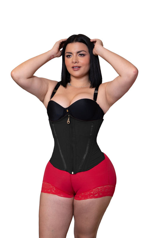 Ultracintura Extrema corta con 15 Varillas | Ideal para Mujeres Petite
