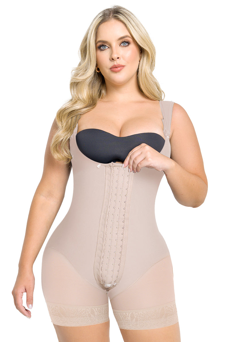 Soy Suficiente - Faja Tirante Confort Short Corto con 4 Niveles de Ajuste SheerMaxi Ultrainvisible| Labella Power Up